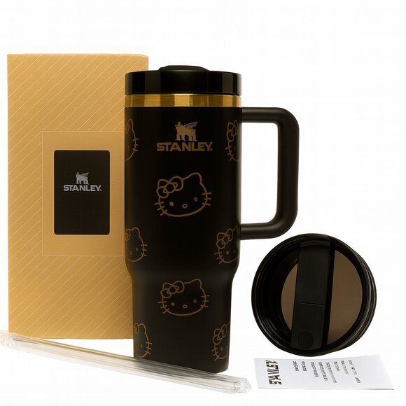 Stanley Other - ✨ Hello Kitty x Stanley 40 oz Quencher – Gold & Black Limited Edition ✨